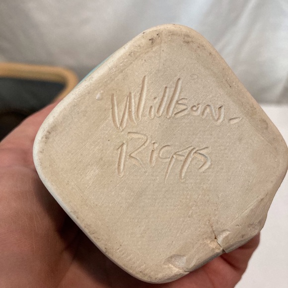 Willson-Riggs Ojo Sarco Pottery Vase Sustainable Community since the 1970’s Blue - Picture 3 of 10